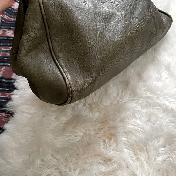 Marc Jacobs Gray Starburst Pleated Stam Shoulder Bag Kisslock Purse - Picture 8 of 16